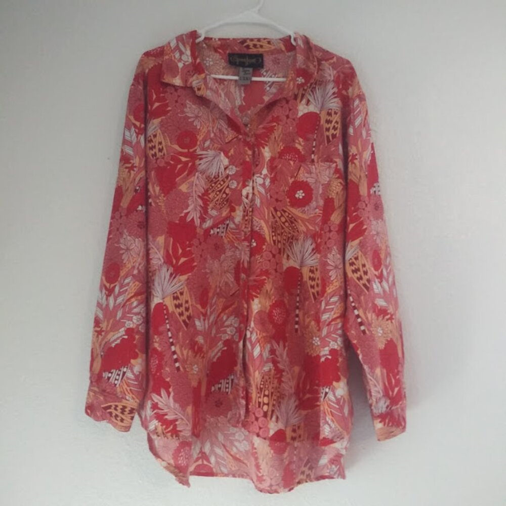 Spoon Jeans women's size 3X multicolored all over print top